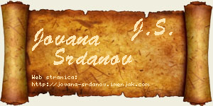 Jovana Srdanov vizit kartica